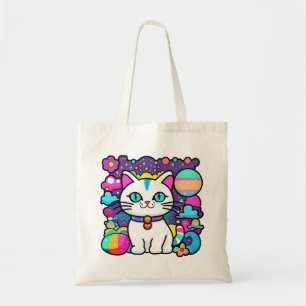 Cosmic Kitty Cat  Tote Bag