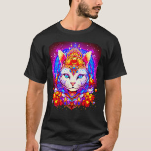 Cosmic Kitty tees Royal cat with golden crown in s