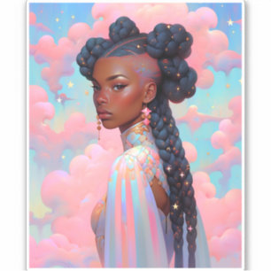 Cosmic Lady African American Fantasy Art
