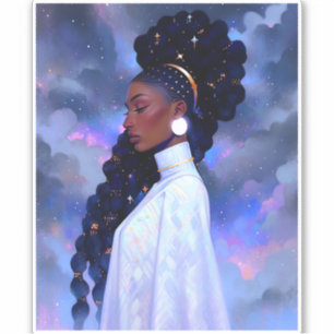 Cosmic Lady African American Fantasy Art