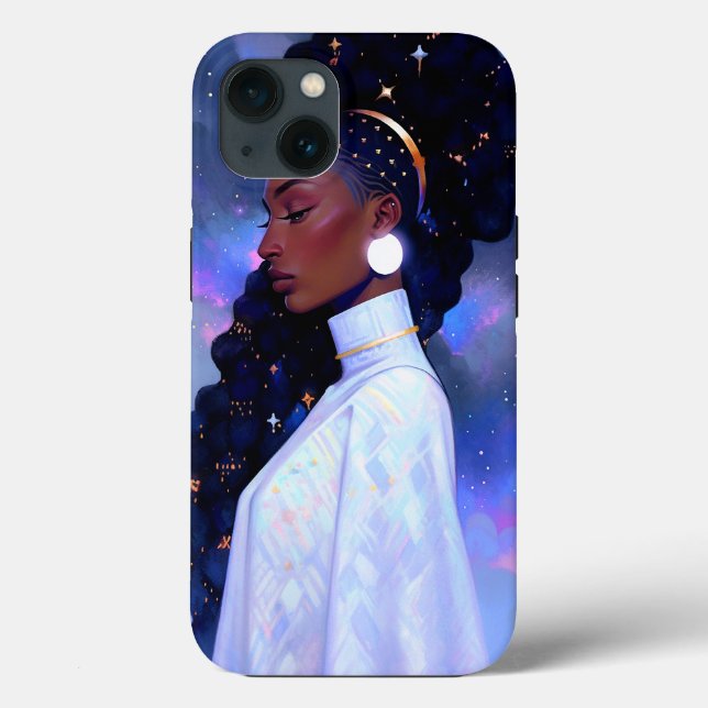 Cosmic Lady African American Fantasy Art Case-Mate iPhone Case (Back)
