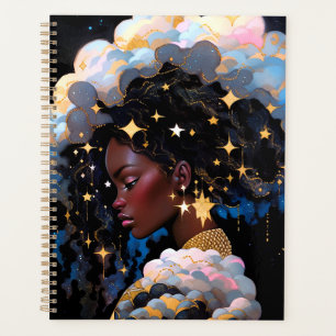 Cosmic Lady African American Fantasy Art Planner