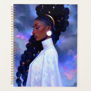 Cosmic Lady African American Fantasy Art Planner