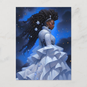 Cosmic Lady African American Fantasy Art Postcard