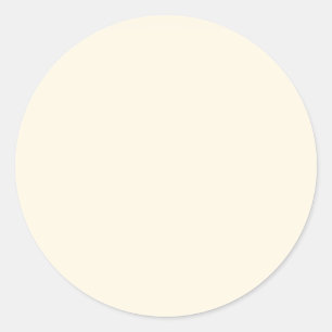 Cosmic Latte Solid Colour Classic Round Sticker