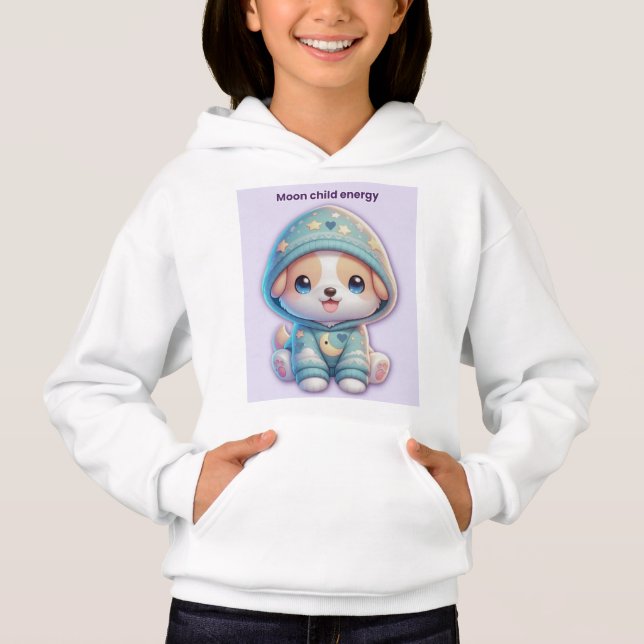 Cosmic Lavender Dog Hoodie (Front)
