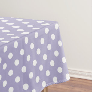 Cosmic lavender purple polks dots tablecloth
