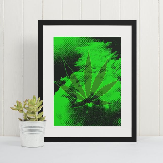 Cosmic Leaf: Neon Dreamscape Poster (Creator Uploaded)