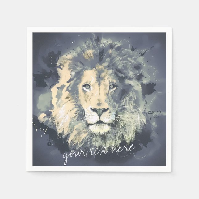 COSMIC LION KING | Cocktail Paper Napkins (Front)