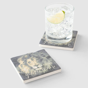 COSMIC LION KING   Custom Stone Coaster