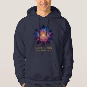Cosmic Lotus Flower Galaxy Bloom Energy Hoodie