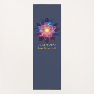 Cosmic Lotus Flower   Galaxy Bloom Energy Yoga Mat