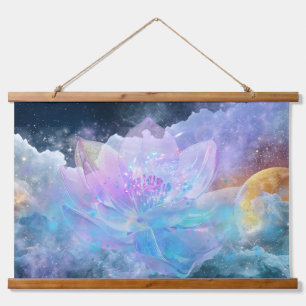 Cosmic Lotus Flower Hanging Tapestry