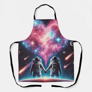 Cosmic Love Astronaut Apron - All-Over Print Apron