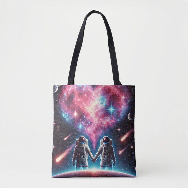 Cosmic Love Astronaut Tote Bag (Front)