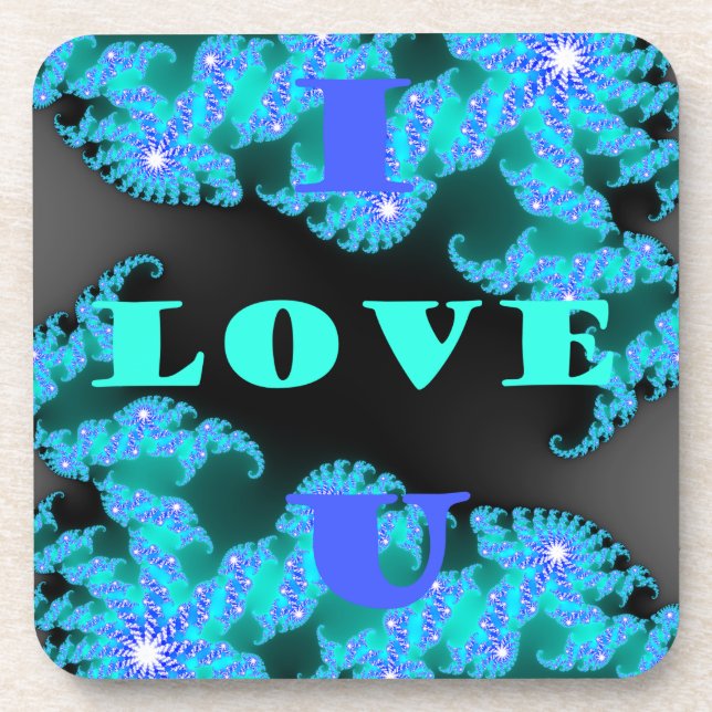 Cosmic Love Elements Art Print Coaster (Front)