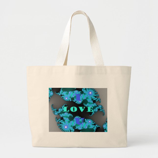 Cosmic Love Elements Art Print Large Tote Bag (Front)