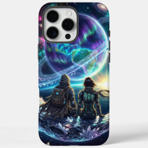 Cosmic Lovers Galaxy Planet Fantasy Acrylic Print iPhone 16 Pro Max Case