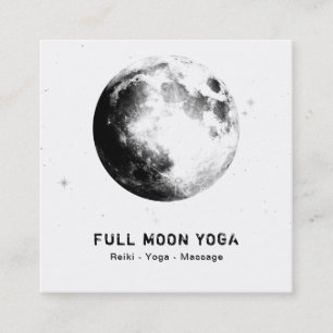 *~* Cosmic Luna Stars Full MOON Lunar Celestial Square Business Card