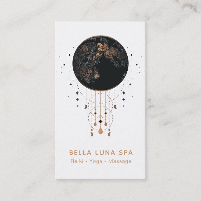 *~* Cosmic Lunar Universe Shaman Moon Business Card (Front)
