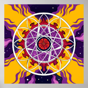Cosmic Mandala Poster