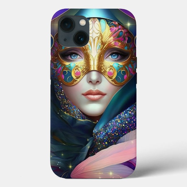 Cosmic Masked Goddess Queen Fantasy Art Case-Mate  Case-Mate iPhone Case (Back)