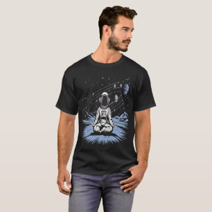 Cosmic Meditation Astronaut Space Galaxy Yoga Gift T-Shirt