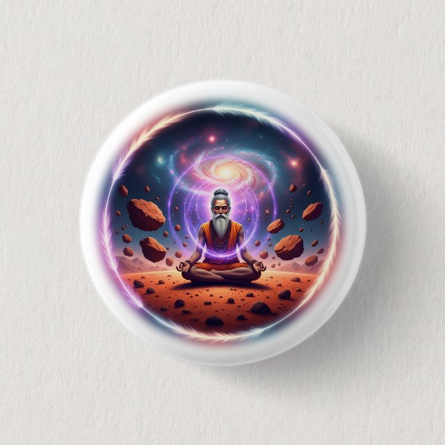 Cosmic Meditator Button Pin (Front)