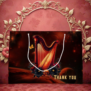 Cosmic melody, the magic of the harp. large gift bag