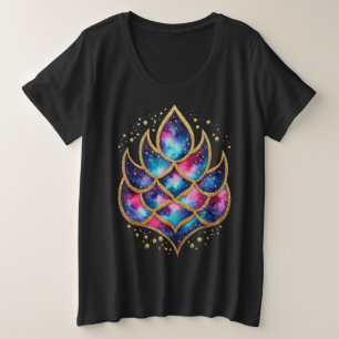 Cosmic Mermaid Tail Plus Size T-Shirt