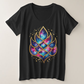 Cosmic Mermaid Tail Plus Size T-Shirt