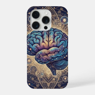 Cosmic Mind Mandala – Abstract Brain Art iPhone 15 Pro Case