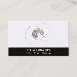 *~* Cosmic Moon Rings Universe Lunar Shaman Stars Business Card