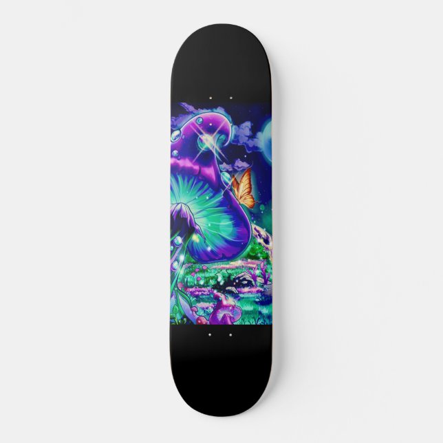 “Cosmic Mushrooms” Skateboard (Front)