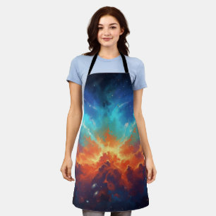 Cosmic Nebula Abstract Galaxy Space Art Apron