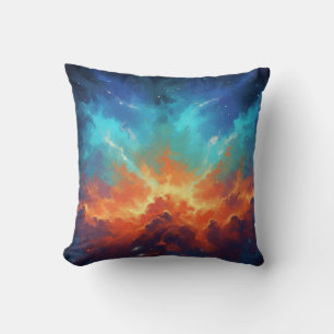 Cosmic Nebula Abstract Galaxy Space Art Cushion