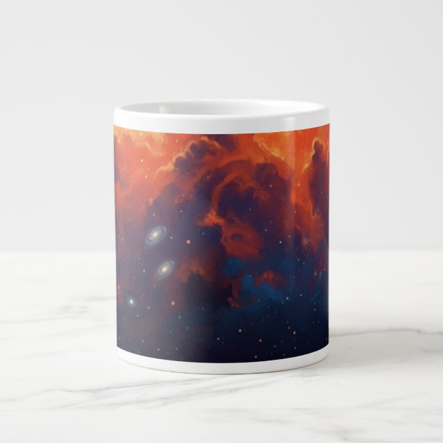 Cosmic Nebula Abstract Galaxy Space Art Large Coffee Mug (Front)