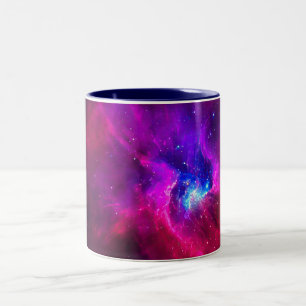 Cosmic Nebula Art, Galaxy Colors for Space Lovers Two-Tone Coffee Mug