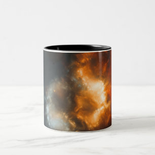 Cosmic Nebula Art, Galaxy Colors for Space Lovers Two-Tone Coffee Mug
