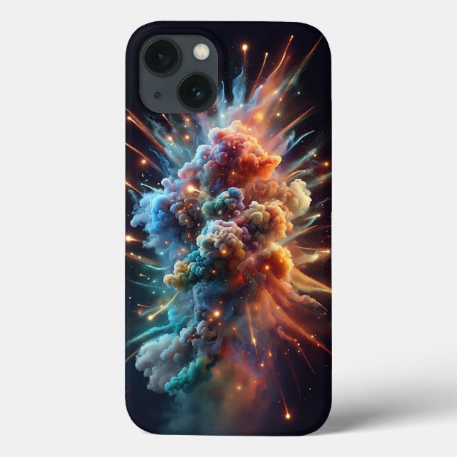 Cosmic Nebula Cloud Explosion Phone Case - Vibrant (Back)