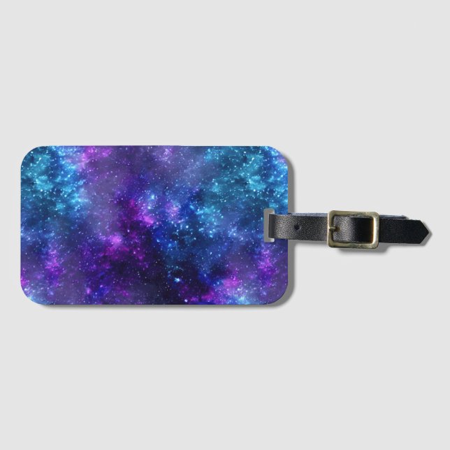 Cosmic Nebula Galaxy Outer Space  Luggage Tag (Front Horizontal)