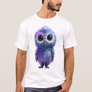 Cosmic Nebula Galaxy Owl Men T-Shirt