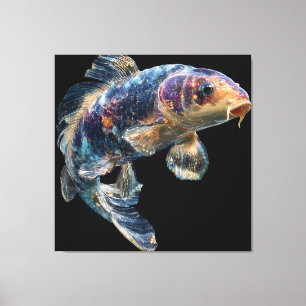 Cosmic Nebula Koi Canvas Print