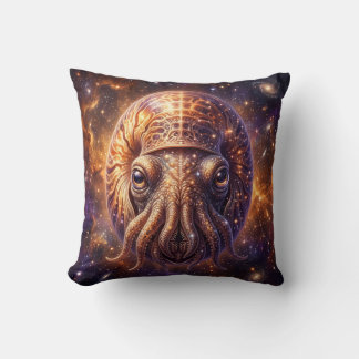 Cosmic Nebula Throw Pillow - Nautilus Art