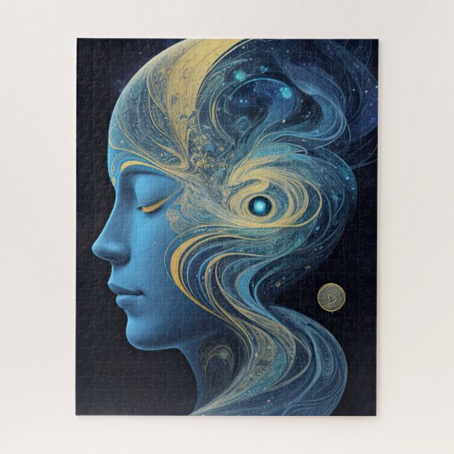 Cosmic New Age Woman Jigsaw Puzzle (Vertical)