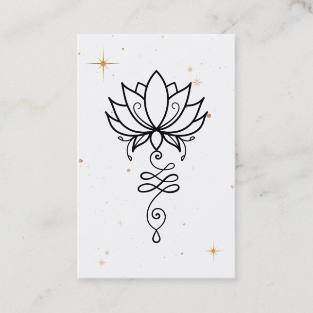 *~* Cosmic Nirvana Sacred Geometry Lotus Business Business Card (Front)