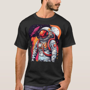 Cosmic Odyssey Astronaut In The Vastness Of Space T-Shirt