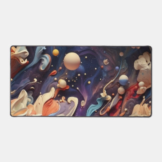 Cosmic Odyssey: Ethereal Nebula Galaxy Desk Mat