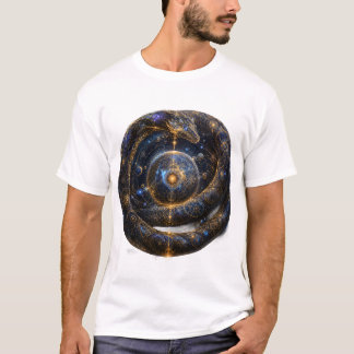 Cosmic Ouroboros Celestial Snake Galaxy Art T-Shir T-Shirt