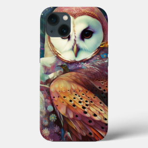 Cosmic Owl Fantasy Art iPhone 13 Case